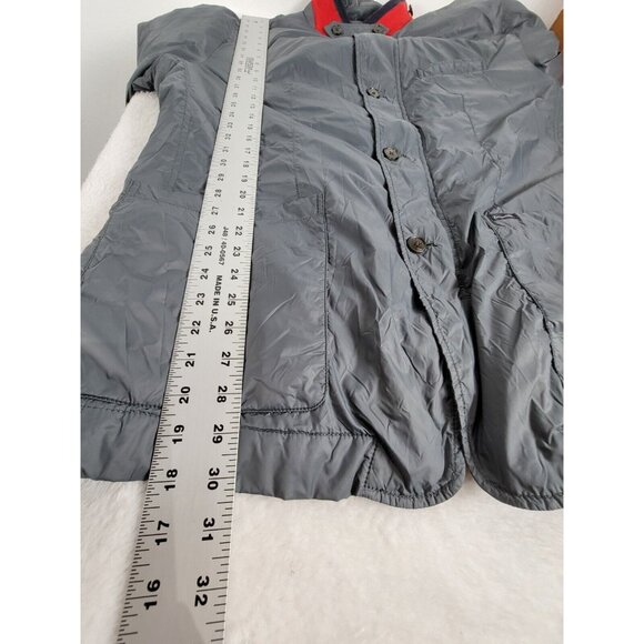 Faconnable Men's Lightweight Jacket Size XL Gray with Red Collar Casual Outdoor - Picture 8 of 9